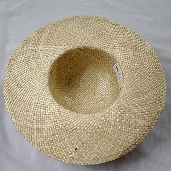 VTG Handmade Summer Straw Happy Cappeers By The Field Company Los Angeles CA Hat main image 5